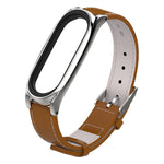 Mijobs Custodia magnetica senza viti Cinturino in pelle pieno fiore per Xiaomi Mi Band 3 e 4 e 5 e 6, Host non incluso