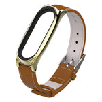 Mijobs Custodia magnetica senza viti Cinturino in pelle pieno fiore per Xiaomi Mi Band 3 e 4 e 5 e 6, Host non incluso