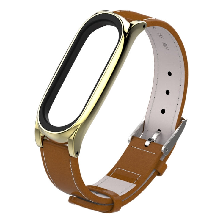 Mijobs Custodia magnetica senza viti Cinturino in pelle pieno fiore per Xiaomi Mi Band 3 e 4 e 5 e 6, Host non incluso