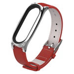 Mijobs Custodia magnetica senza viti Cinturino in pelle pieno fiore per Xiaomi Mi Band 3 e 4 e 5 e 6, Host non incluso