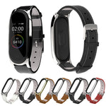Mijobs Custodia magnetica senza viti Cinturino in pelle pieno fiore per Xiaomi Mi Band 3 e 4 e 5 e 6, Host non incluso