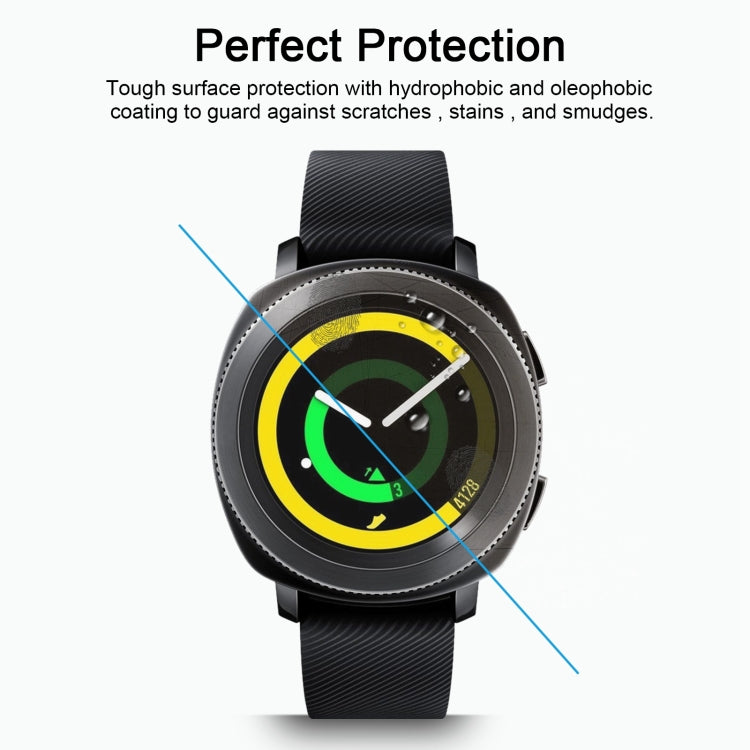ENKAY Hat-Prince per Samsung Gear Sport Smart Watch 0.2mm 9H Durezza superficiale 2.15D Pellicola per schermo in vetro temperato antideflagrante, For  Samsung Gear Sport