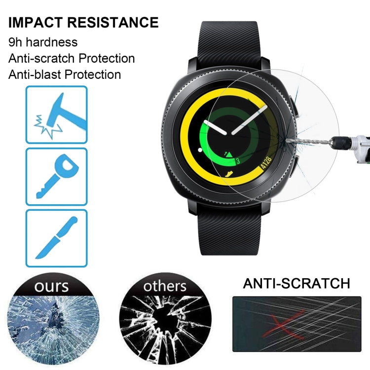 2 PZ ENKAY Hat-Prince per Samsung Gear Sport Smart Watch 0,2 mm 9H Durezza superficiale 2.15D Pellicola per schermo in vetro temperato antideflagrante, For Samsung Gear Sport (2PCS)