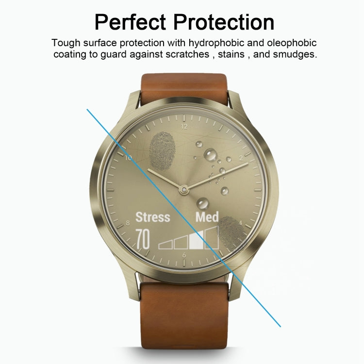 ENKAY Hat-Prince per Garmin Vivomove HR Smart Watch 0.2mm 9H Durezza superficiale 2.15D Pellicola per schermo in vetro temperato antideflagrante