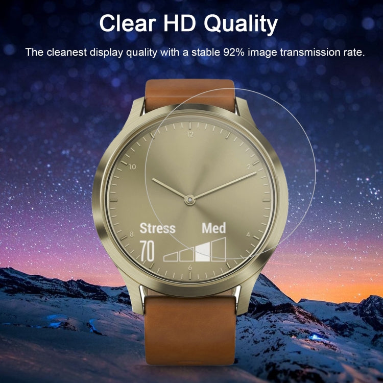 ENKAY Hat-Prince per Garmin Vivomove HR Smart Watch 0.2mm 9H Durezza superficiale 2.15D Pellicola per schermo in vetro temperato antideflagrante