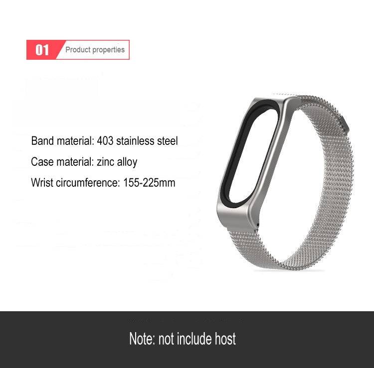 Cinturino magnetico in metallo per Xiaomi Mi Band 3-6