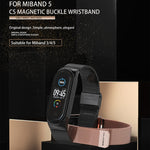 Mijobs Milan CS Custodia per cinturino in metallo con fibbia senza viti per Xiaomi Mi Band 3 e 4 e 5 e 6, host non incluso