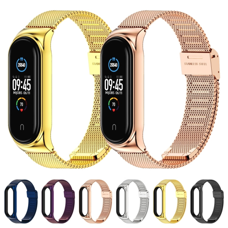 Mijobs Milan CS Custodia per cinturino in metallo con fibbia senza viti per Xiaomi Mi Band 3 e 4 e 5 e 6, host non incluso