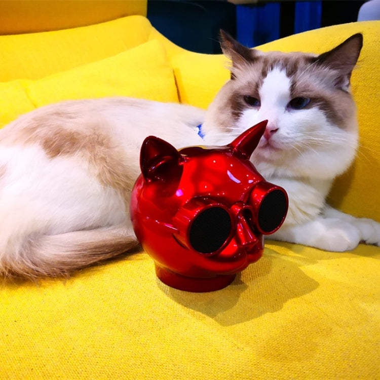 Altoparlante Bluetooth wireless stereo a forma di mini gatto T8, supporto vivavoce / scheda TF / FM