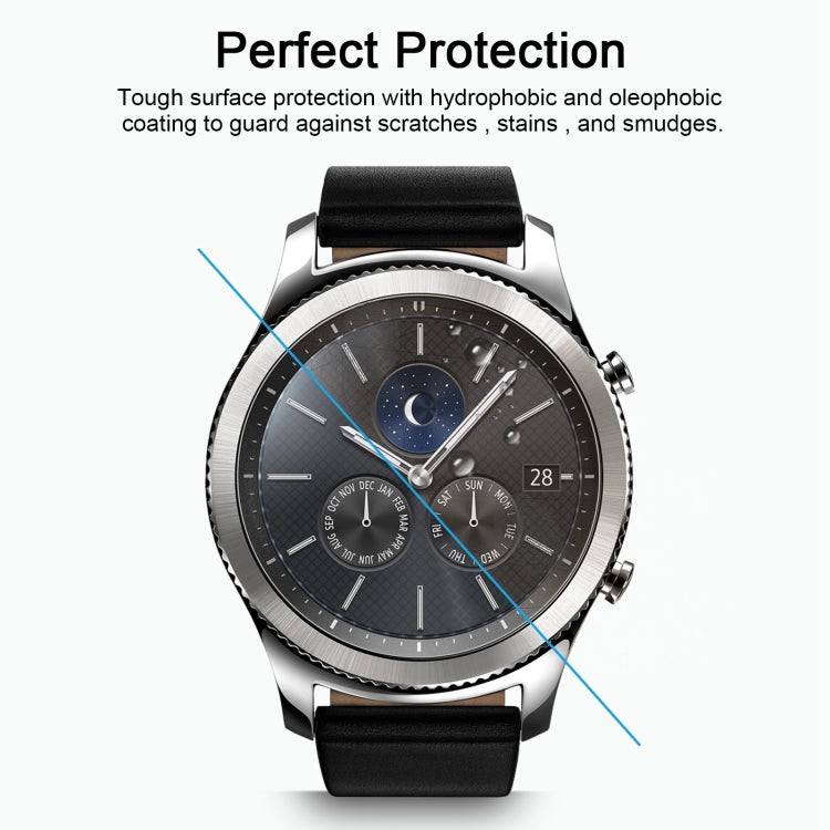 ENKAY Hat-Prince per Samsung Gear S3 Smart Watch 0.2mm 9H Durezza superficiale 2.15D Pellicola per schermo in vetro temperato antideflagrante