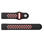 Cinturino in silicone bicolore con foro tondo per Fitbit Charge 3, dimensioni cinturino: 130-195 mm