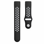 Cinturino in silicone bicolore con foro tondo per Fitbit Charge 3, dimensioni cinturino: 145-210 mm
