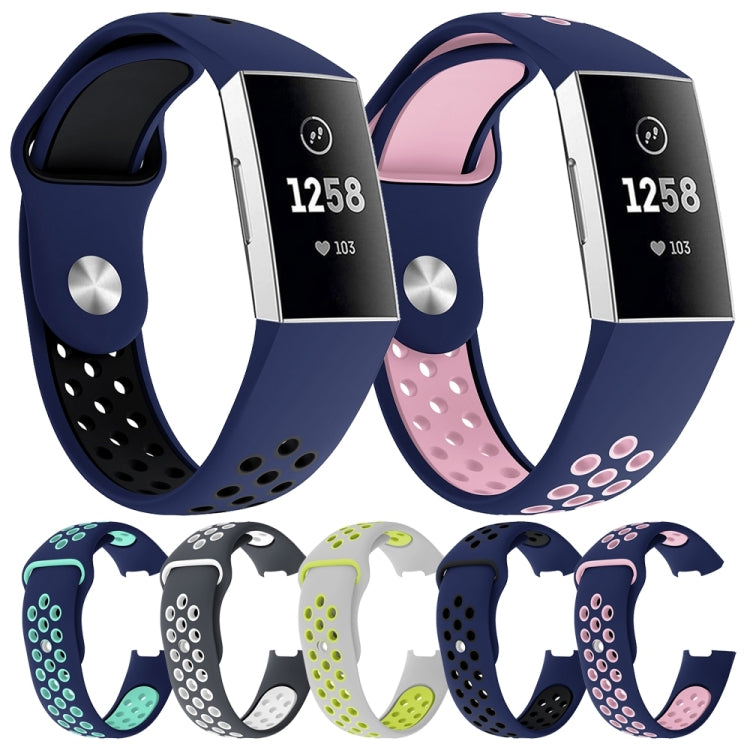 Cinturino in silicone bicolore per Fitbit Charge 3