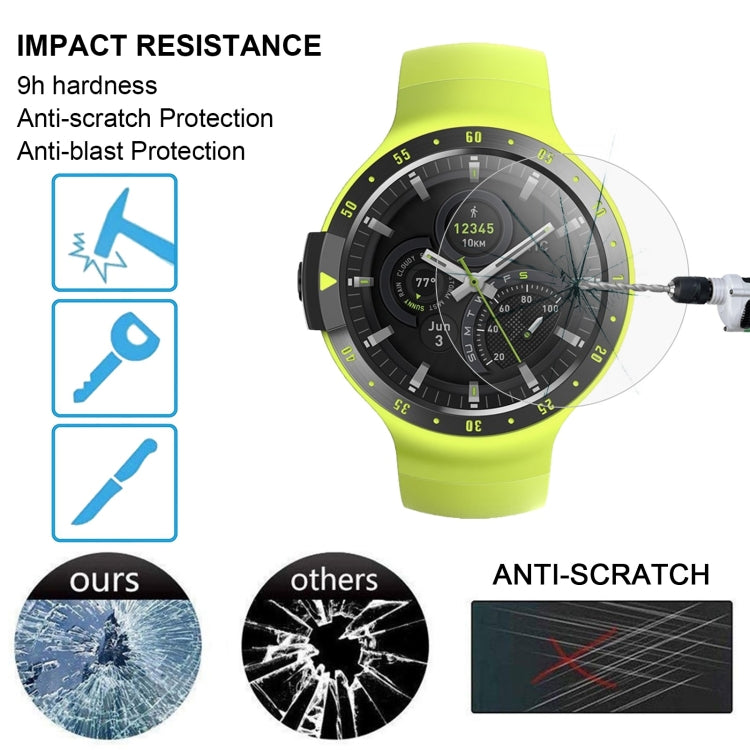 ENKAY Hat-Prince 0.2mm 9H 2.15D Pellicola in vetro temperato con bordo curvo per TicWatch S, TicWatch S