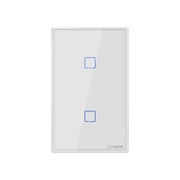 Sonoff T2 Touch Wall Switch with 120mm Tempered Glass Panel Lightweight Smart Home Touch Switch Compatible with Alexa and Google Home AC 100V-240V US Plug 120mm/ 2 US Plug
