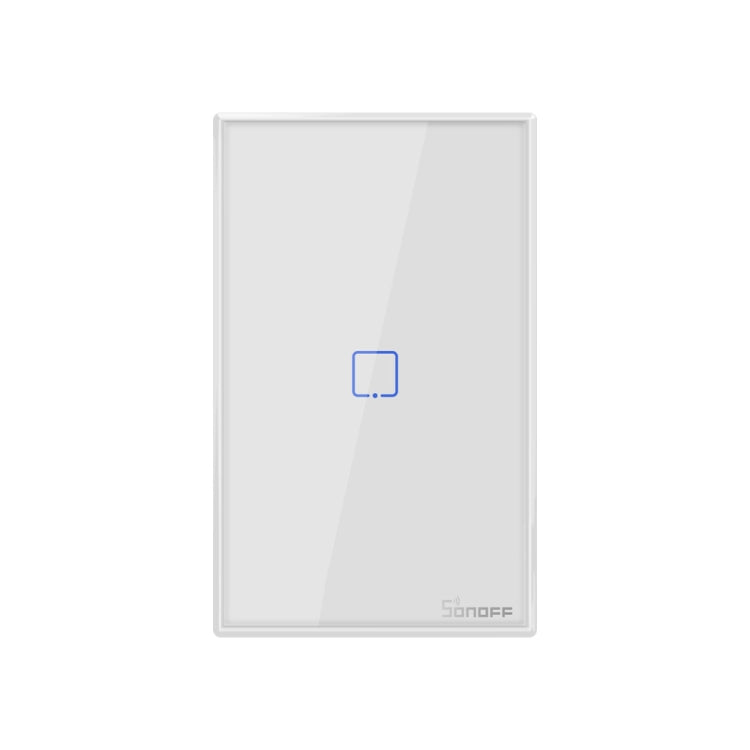 Sonoff T2 Touch Interruttore da parete con pannello in vetro temperato da 120 mm Interruttore tattile leggero per casa intelligente, compatibile con Alexa e Google Home, CA 100 V-240 V, spina americana, 120mm/ 1 US Plug