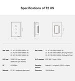 Sonoff T2 Interruttore Touch da Parete in Vetro 120mm