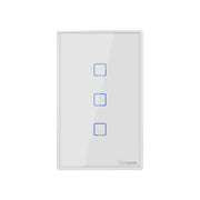 Sonoff T2 Touch Wall Switch with 120mm Tempered Glass Panel Lightweight Smart Home Touch Switch Compatible with Alexa and Google Home AC 100V-240V US Plug 120mm/ 3 US Plug
