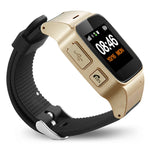 D99+ Smartwatch GPS con schermo LCD HD da 1,22 pollici per anziani Impermeabile, Supporto GPS + LBS + Posizionamento WiFi / Composizione bidirezionale / Monitoraggio vocale / Pronto soccorso con un tasto / Allarme polso staccato / Recinzione di sicurez...