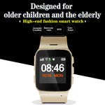 D99+ Smartwatch GPS con schermo LCD HD da 1,22 pollici per anziani Impermeabile, Supporto GPS + LBS + Posizionamento WiFi / Composizione bidirezionale / Monitoraggio vocale / Pronto soccorso con un tasto / Allarme polso staccato / Recinzione di sicurez...