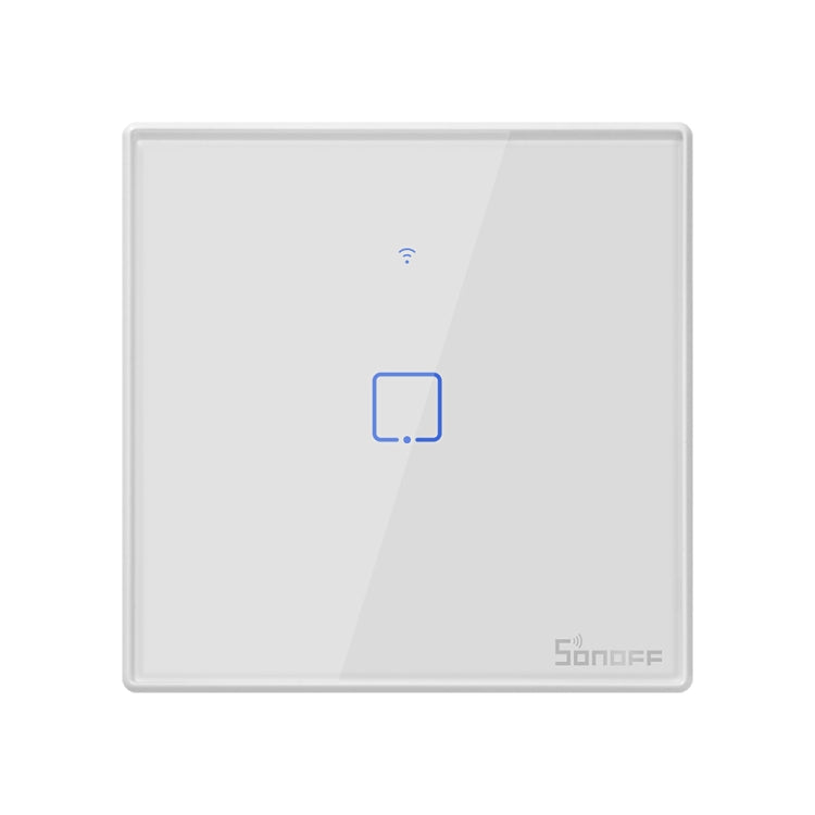 Sonoff T2 Touch Wall Switch with 86mm Tempered Glass Panel Lightweight Smart Home Touch Switch, Compatible with Alexa and Google Home, AC 100V-240V, EU Plug, 86mm/ 1 EU Plug