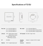 Sonoff T2 Interruttore Touch da Parete 86mm Vetro Temperato