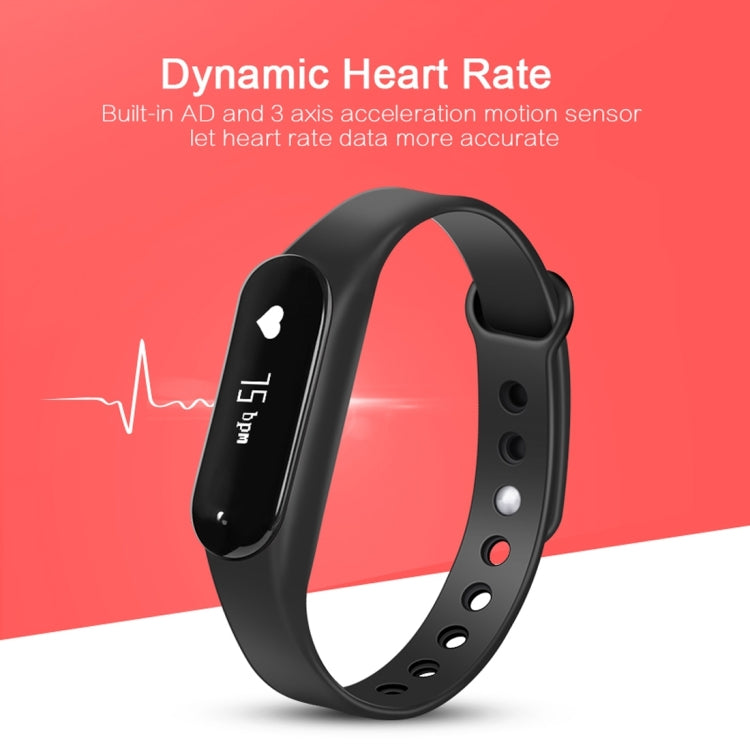 CHIGU C6 Bracciale intelligente Bluetooth con display OLED da 0,69 pollici, supporto cardiofrequenzimetro/contapassi/promemoria chiamate/monitoraggio del sonno/promemoria sedentario/allarme/anti-smarrimento, compatibile con telefoni Android e iOS      ...