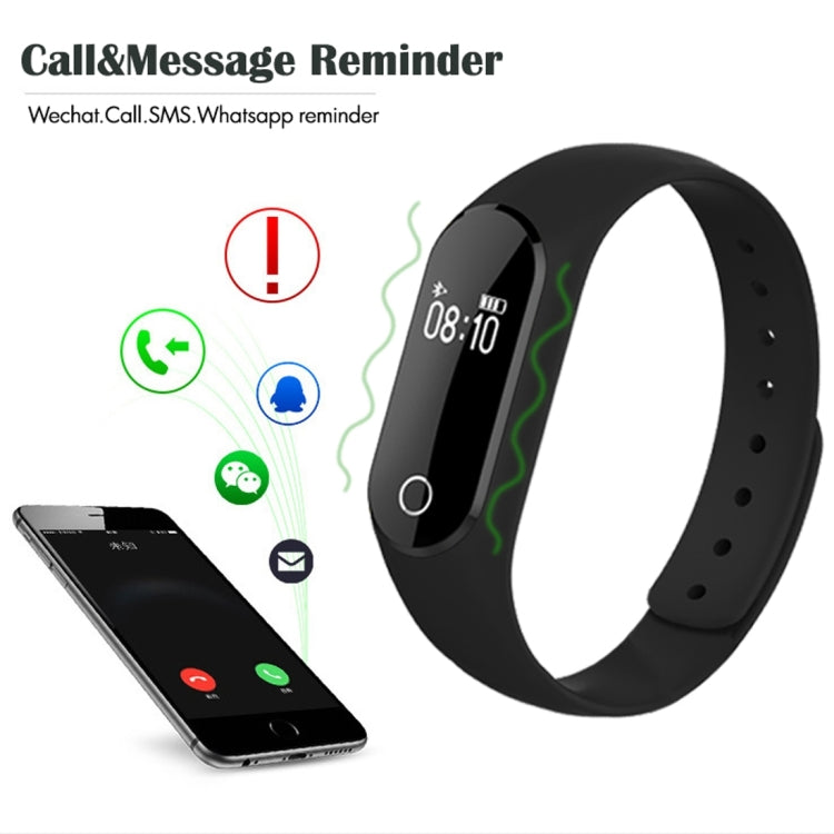 Braccialetto intelligente Bluetooth con display OLED da 0,42 pollici TLW25, impermeabile IP66, supporto cardiofrequenzimetro/contapassi/promemoria chiamate/monitoraggio del sonno/promemoria sedentario/allarme/acquisizione remota, compatibile con telefo...