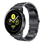 Cinturino per orologio in acciaio inossidabile massiccio con fibbia a fionda a 3 perline per Galaxy Watch Active 20 mm