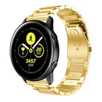 Cinturino per orologio in acciaio inossidabile massiccio con fibbia a fionda a 3 perline per Galaxy Watch Active 20 mm