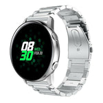 Cinturino per orologio in acciaio inossidabile massiccio con fibbia a fionda a 3 perline per Galaxy Watch Active 20 mm