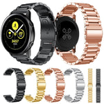 Cinturino per orologio in acciaio inossidabile massiccio con fibbia a fionda a 3 perline per Galaxy Watch Active 20 mm
