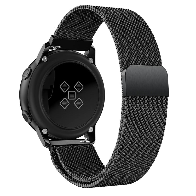 Cinturino da polso magnetico in maglia di acciaio inossidabile Milanis per orologio Galaxy Active 20 mm