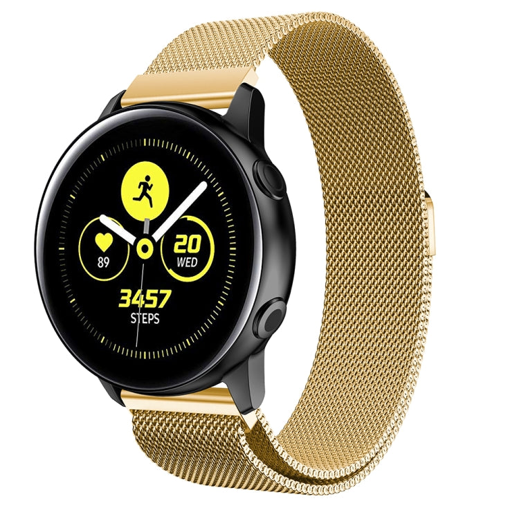 Cinturino da polso magnetico in maglia di acciaio inossidabile Milanis per orologio Galaxy Active 20 mm
