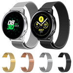 Cinturino da polso magnetico in maglia di acciaio inossidabile Milanis per orologio Galaxy Active 20 mm
