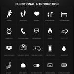 CK17S Bracciale intelligente con schermo IPS da 0,96 pollici IP67 impermeabile, supporto promemoria chiamata/monitoraggio della frequenza cardiaca/monitoraggio della pressione sanguigna/monitoraggio del sonno