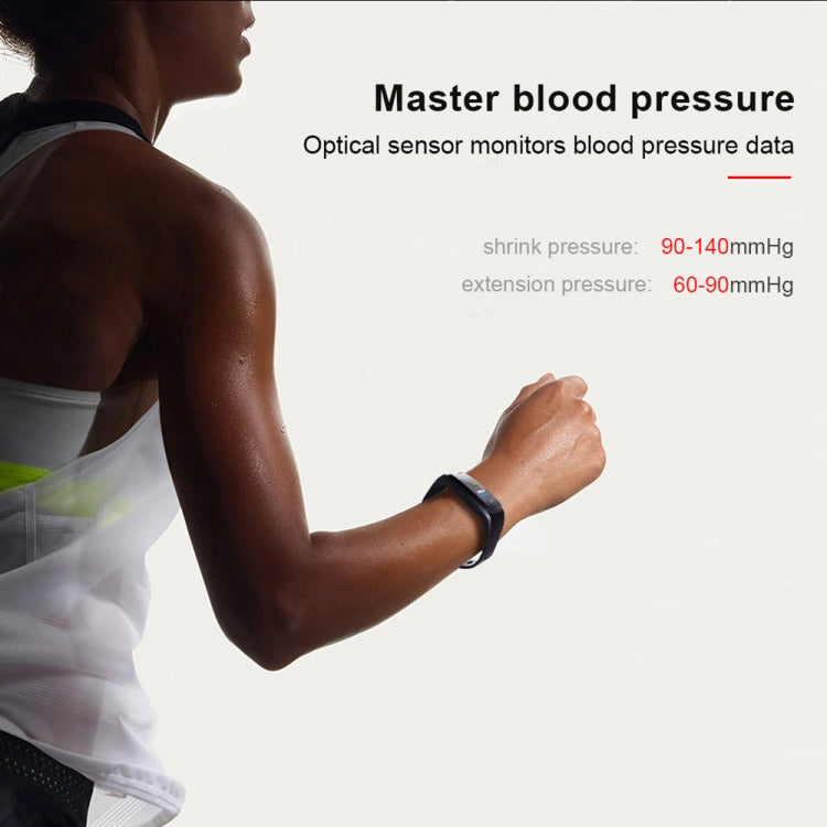 CK17S Bracciale intelligente con schermo IPS da 0,96 pollici IP67 impermeabile, supporto promemoria chiamata/monitoraggio della frequenza cardiaca/monitoraggio della pressione sanguigna/monitoraggio del sonno
