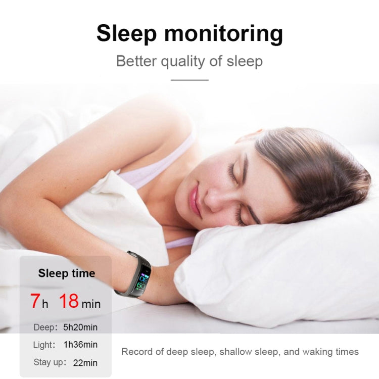 CK17S Bracciale intelligente con schermo IPS da 0,96 pollici IP67 impermeabile, supporto promemoria chiamata/monitoraggio della frequenza cardiaca/monitoraggio della pressione sanguigna/monitoraggio del sonno