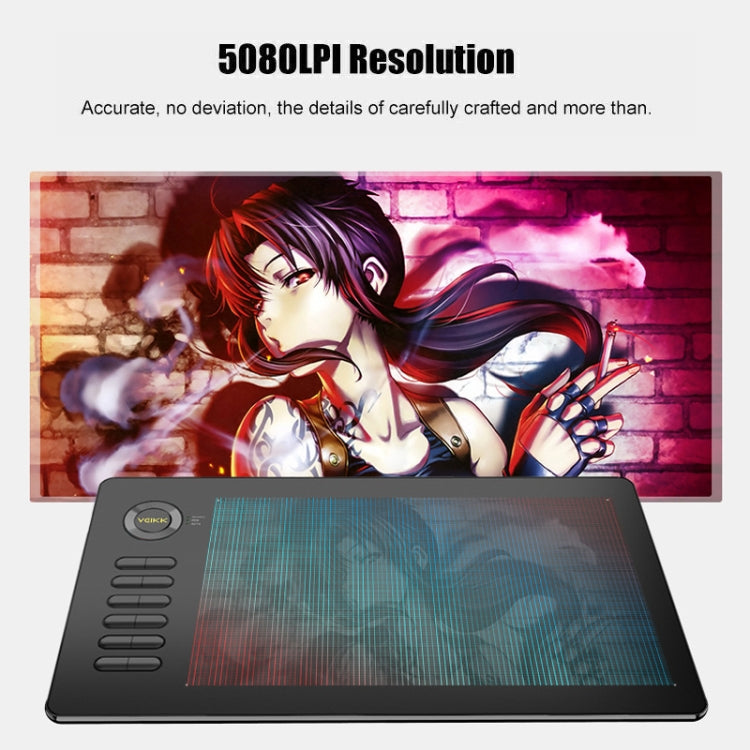 VEIKK A15 10x6 inch 5080 LPI Smart Touch Electronic Graphics Tablet with Type-C Interface, A15 Gold, A15 Blue, A15 Beige, A15 Red