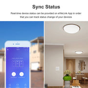 Sonoff T2 Touch Wall Switch with 86mm Tempered Glass Panel Lightweight Smart Home Touch Switch Compatible with Alexa and Google Home AC 100V-240V EU Plug 86mm/ 3 EU Plug