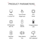 TD19 Bracciale intelligente con schermo IPS da 1,14 pollici IP67 impermeabile, supporto promemoria chiamata/monitoraggio della frequenza cardiaca/monitoraggio della pressione sanguigna/monitoraggio del sonno/telecamera remota