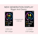 TD19 Bracciale intelligente con schermo IPS da 1,14 pollici IP67 impermeabile, supporto promemoria chiamata/monitoraggio della frequenza cardiaca/monitoraggio della pressione sanguigna/monitoraggio del sonno/telecamera remota