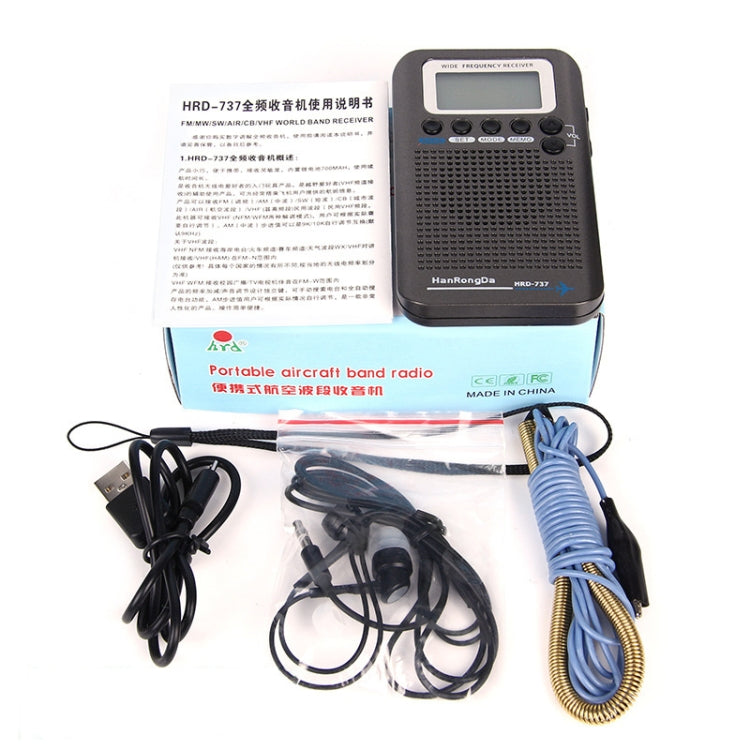 Ricevitore radio portatile banda aeronautica HRD-737