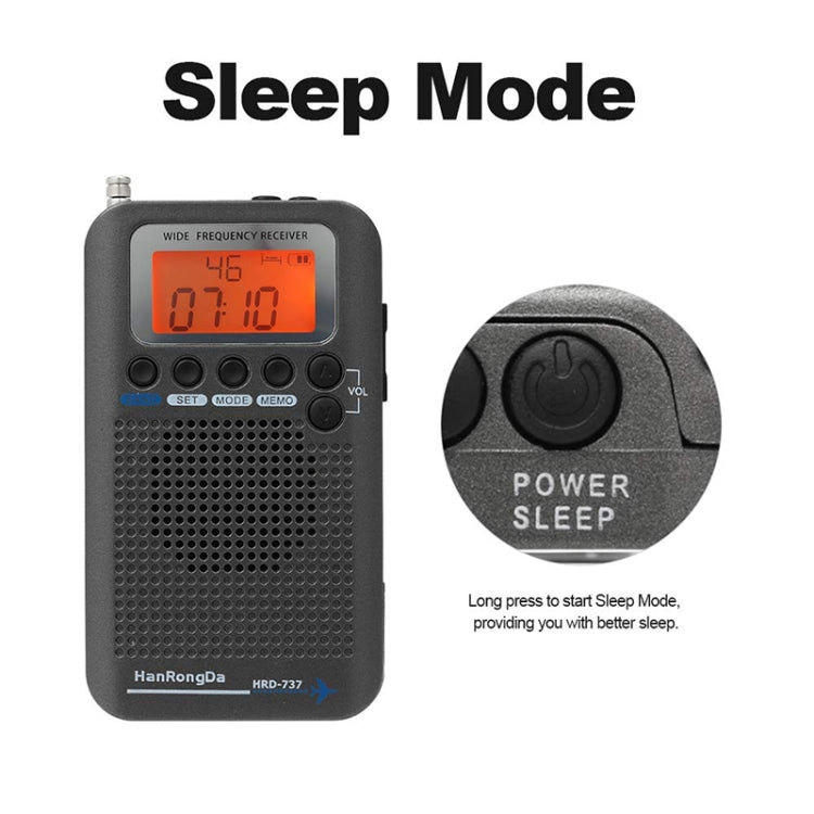 Ricevitore radio portatile banda aeronautica HRD-737