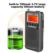 Ricevitore radio portatile banda aeronautica HRD-737