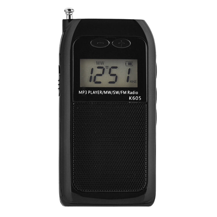 K-605 Portable FM/AM/SW Full Band Stereo Radio, Support TF Card