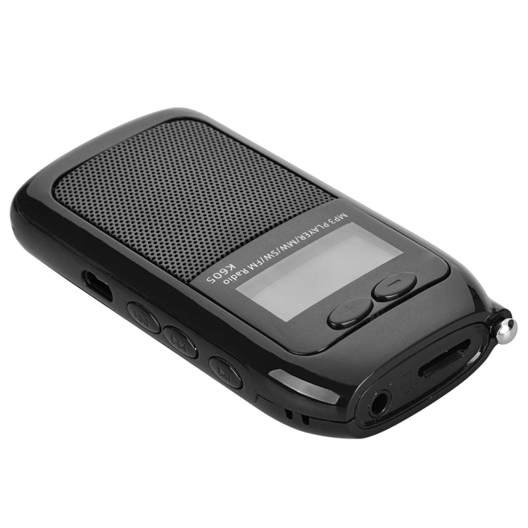 K-605 Portable FM/AM/SW Full Band Stereo Radio, Support TF Card