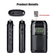 K-605 Radio stereo portatile FM AM SW con supporto scheda TF