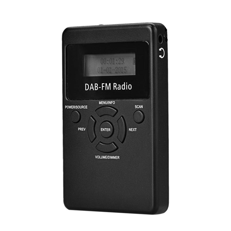 HRD-101 Portable Mini DAB+FM Digital Radio with Lanyard and Earphone