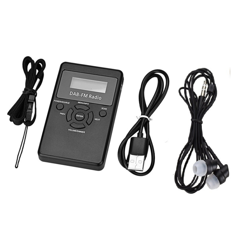 Mini radio digitale portatile DAB+ FM HRD-101 con auricolare